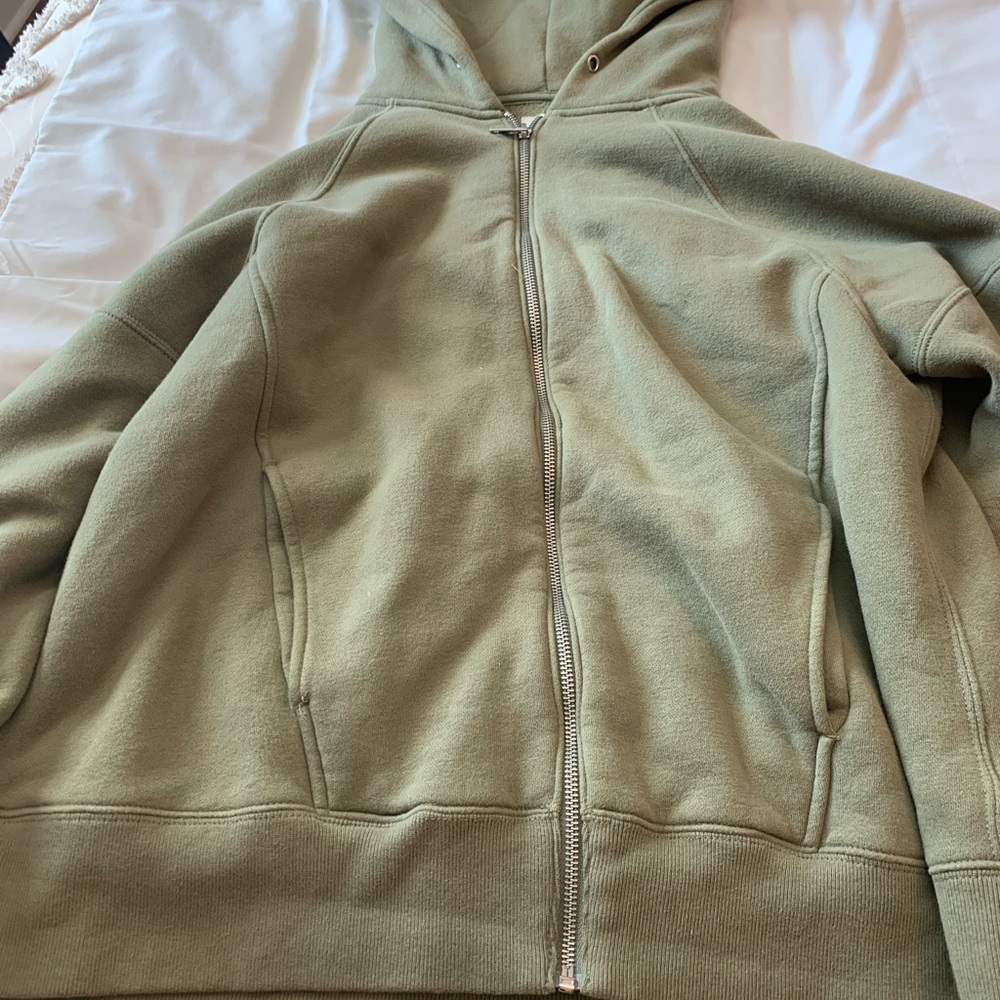 Abercrombie & Fitch Green Oversized Long Sleeve Sweatshirt